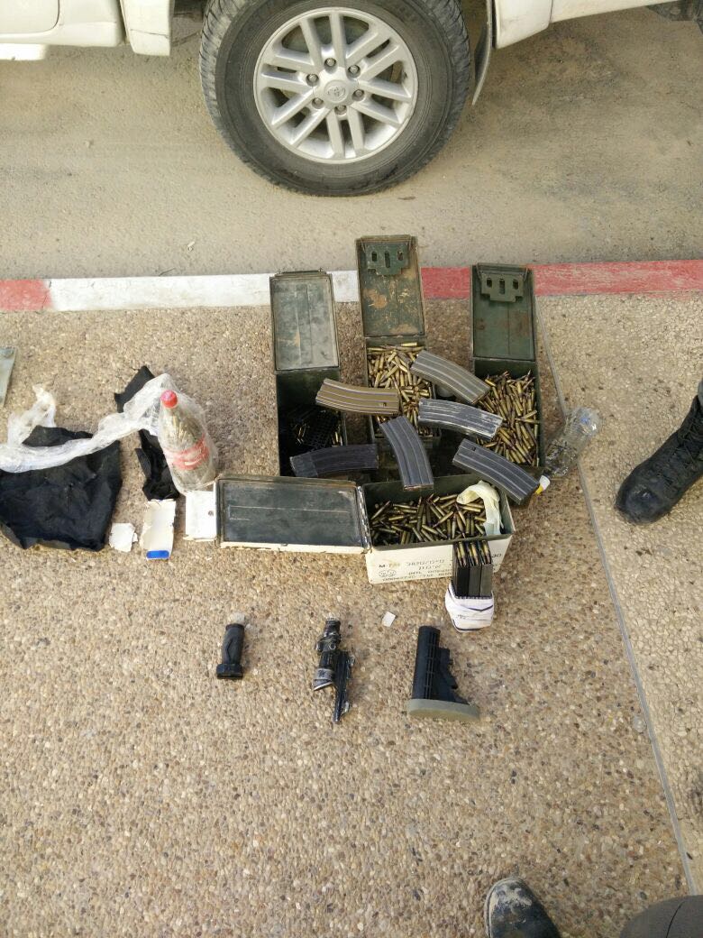 התחמושת שהוסלקה במסתור (צילום: דוברות המשטרה)